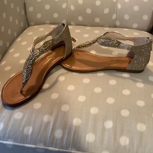 Jessica Simpson Gold Sparkle Sandals